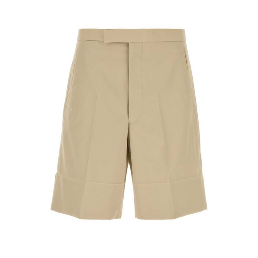 Prada Men Sand Cotton Bermuda Shorts